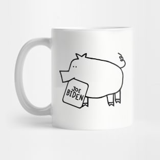 Biden Harris Supporter Pig with Joe Biden Sign Mug